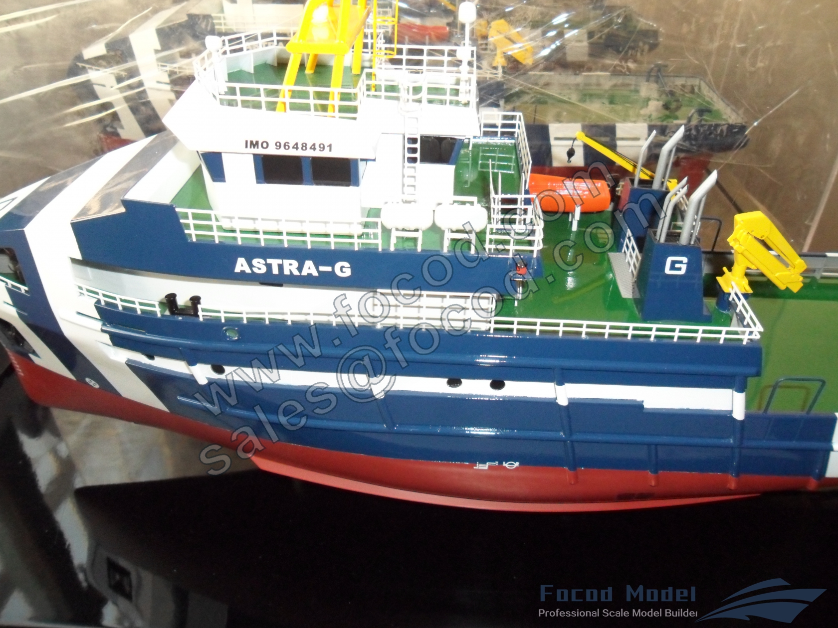 custom made model of 40米地震勘探与支持船模型